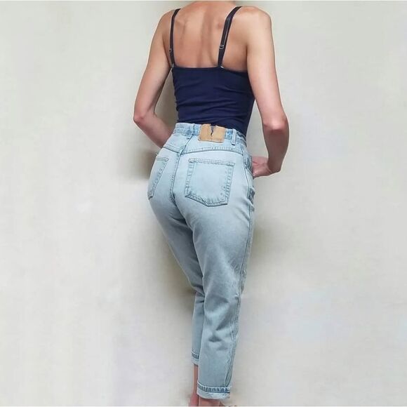 VINTAGE Gitano Light Wash High Rise Tapered Jeans - Picture 3 of 14